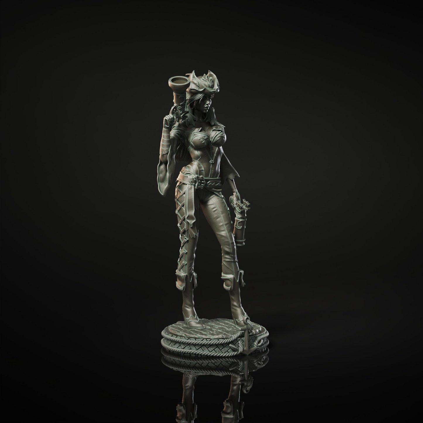 Daring Miss Fortune 3D Printed Resin Statue – League of Legends Collectible Figure with NSFW Option