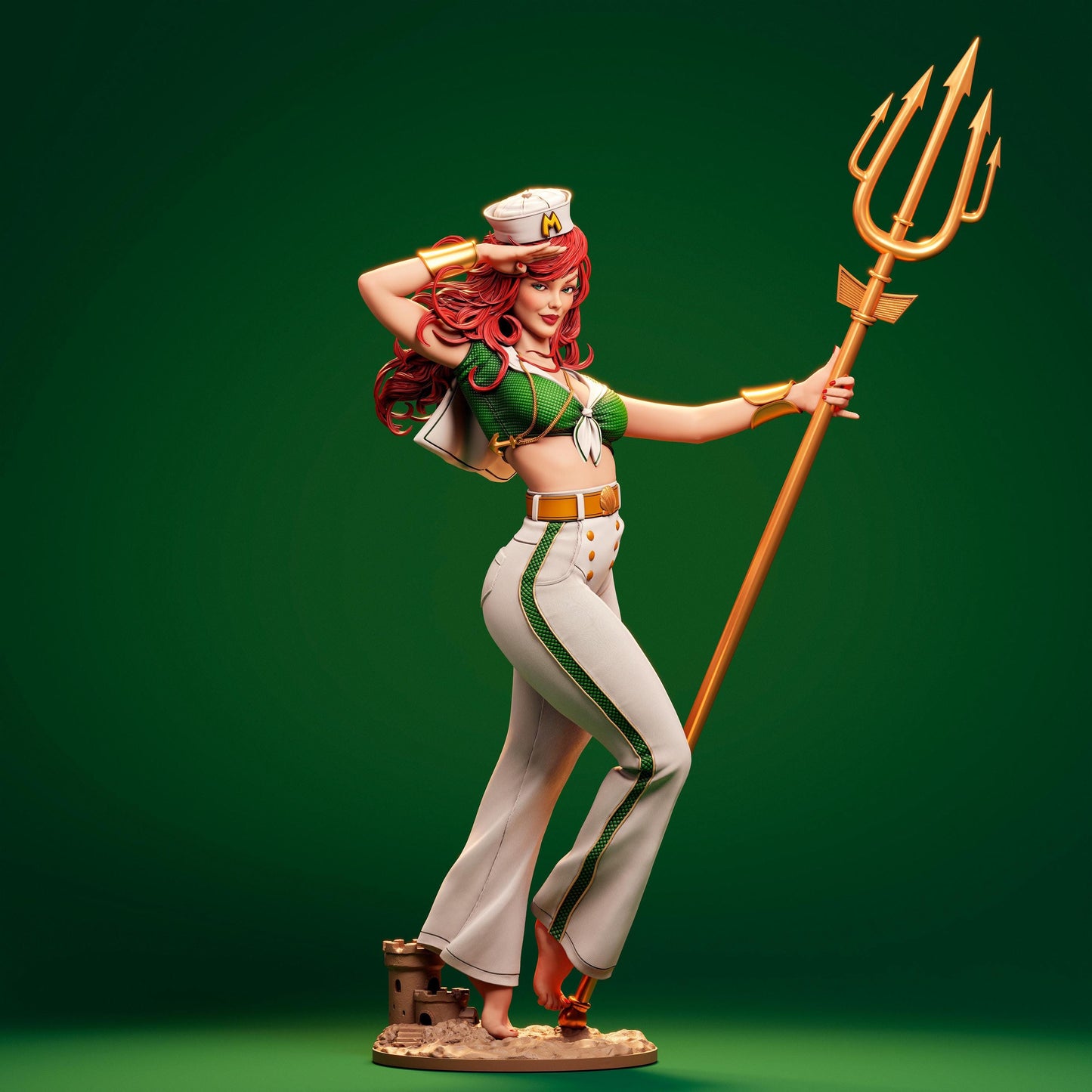Mera Bombshell (DC Comics) Collectible Resin Statue – Painted or Unpainted Model Kit for Fans