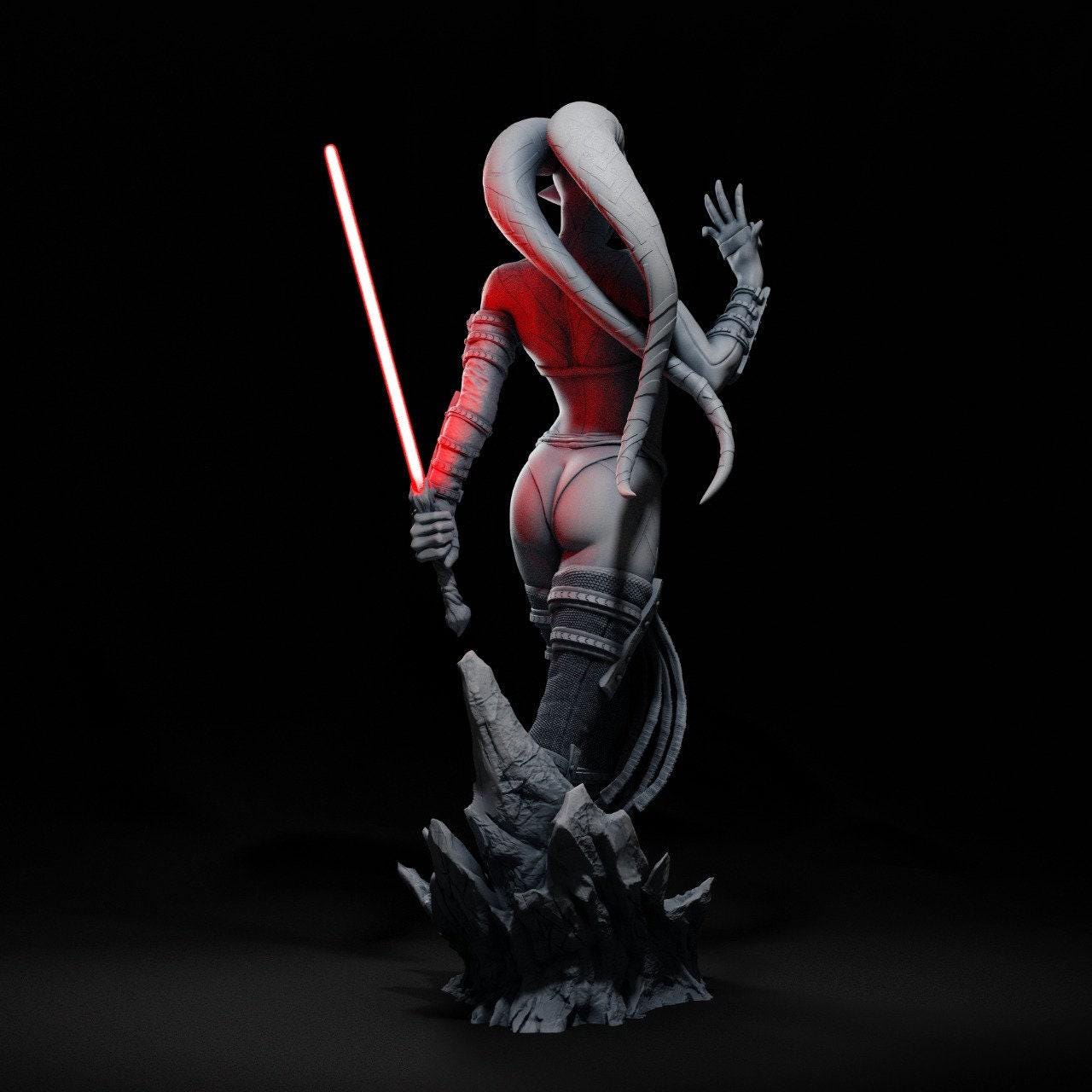 Darth Talon 3D Printed Collectible Statue - Sith Lady Twi'lek Figure from Star Wars Legacy"