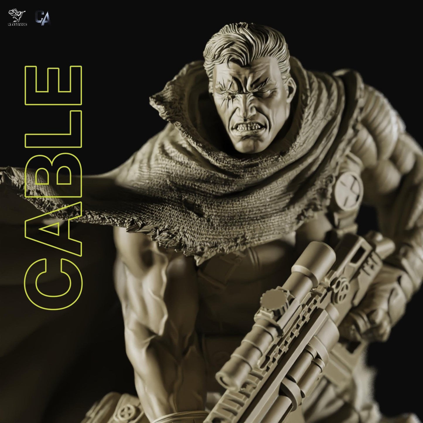 Mighty Cable 3D Print Collectible Figurine – Premium X-Men Marvel Mutant Statue for True Fans
