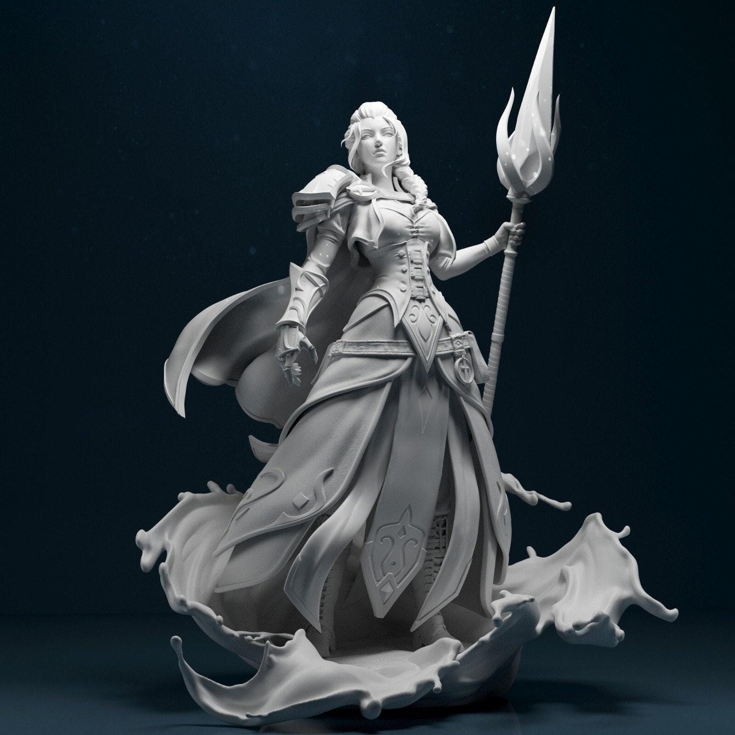 Jaina Proudmoore 3D Printed Collectible Figure | Hand Painted or Unpainted Warcraft Statue