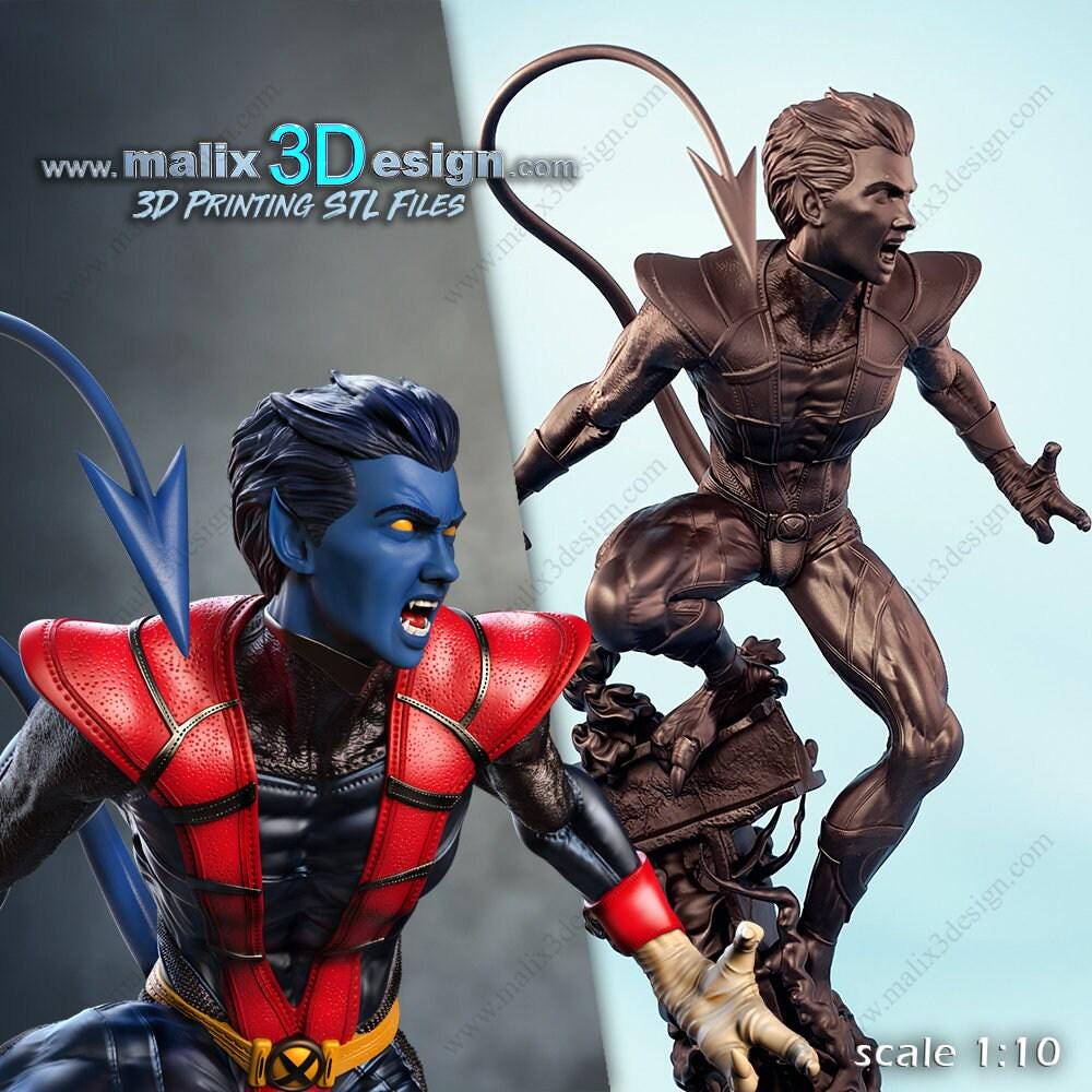 Nightcrawler Marvel Collectible 3D Printed Resin Figure | Hand Painted or Unpainted X-Men Statue