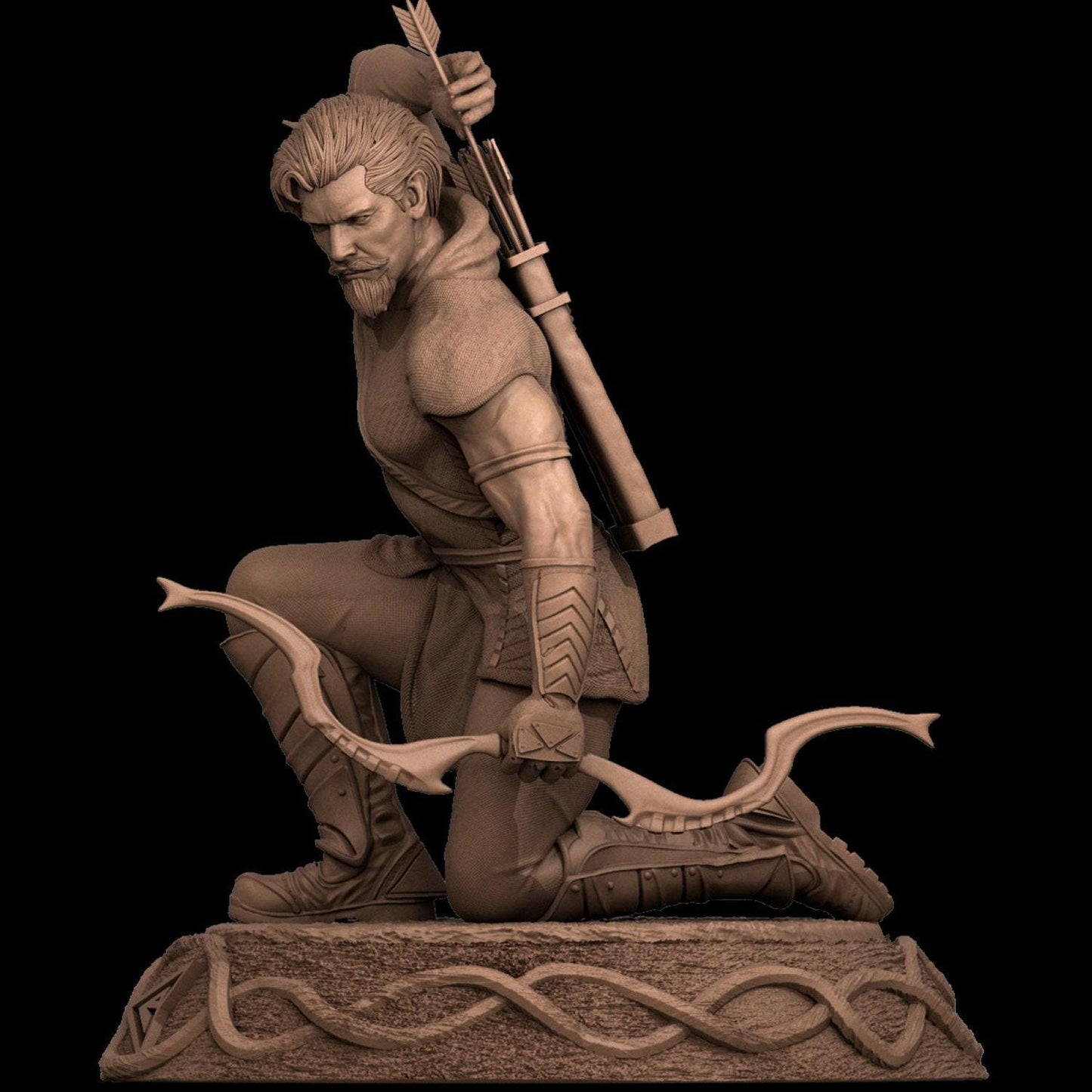 Dynamic Green Arrow Collectible 3D Printed Resin Figure: Premium DC Comics Superhero Statue for Fans