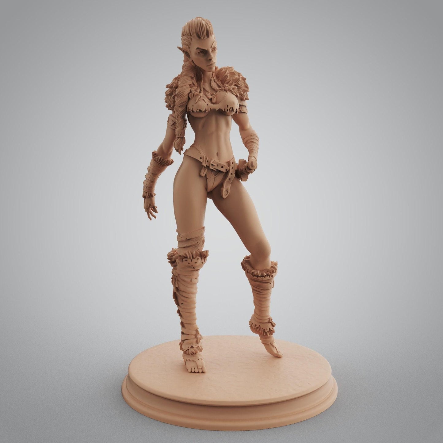 NSFW Elf Barbarian Warrior Miniature - Painted/Unpainted Erotic Figure