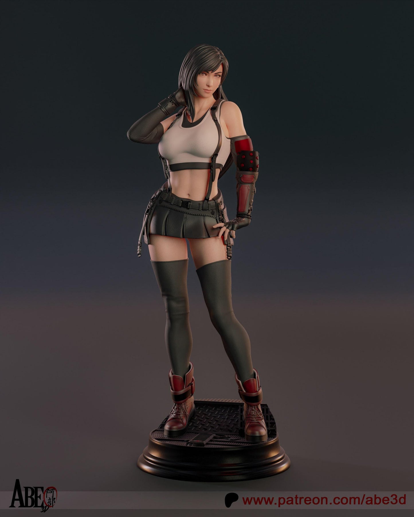 Detailed Tifa Lockhart Collectible Statue (FF7) | Available Painted or as Unpainted Resin Model Kit