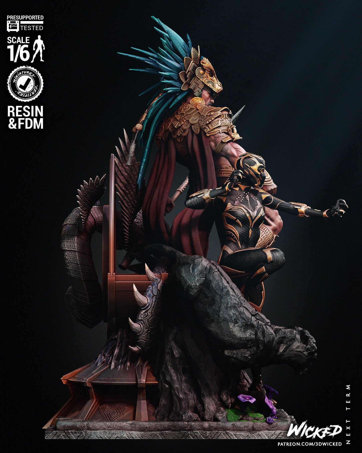 Black Panther & Namor: Epic Diorama 3D Print Collectible - Marvel Display