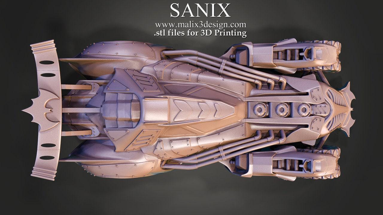 Batmobil 3D Print Collectible: Iconic Gotham City Vehicle Replica