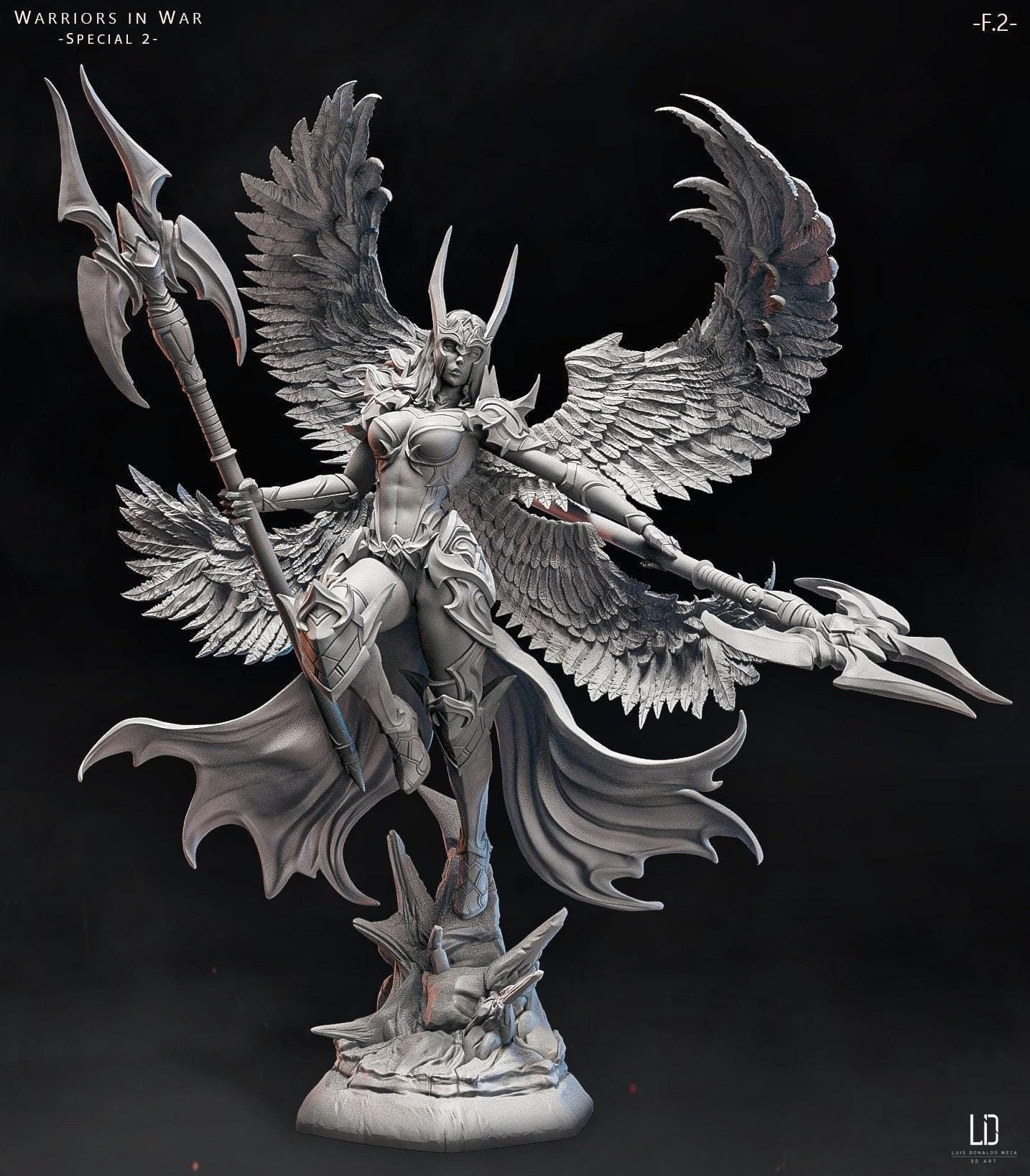 Spear Seraphim Collectible Resin Statue – Painted or Unpainted Model Kit for Fantasy Fans