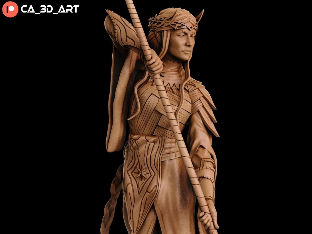 Galadriel: Elegant 3D Print Statue - NSFW Lord of the Rings Collectible