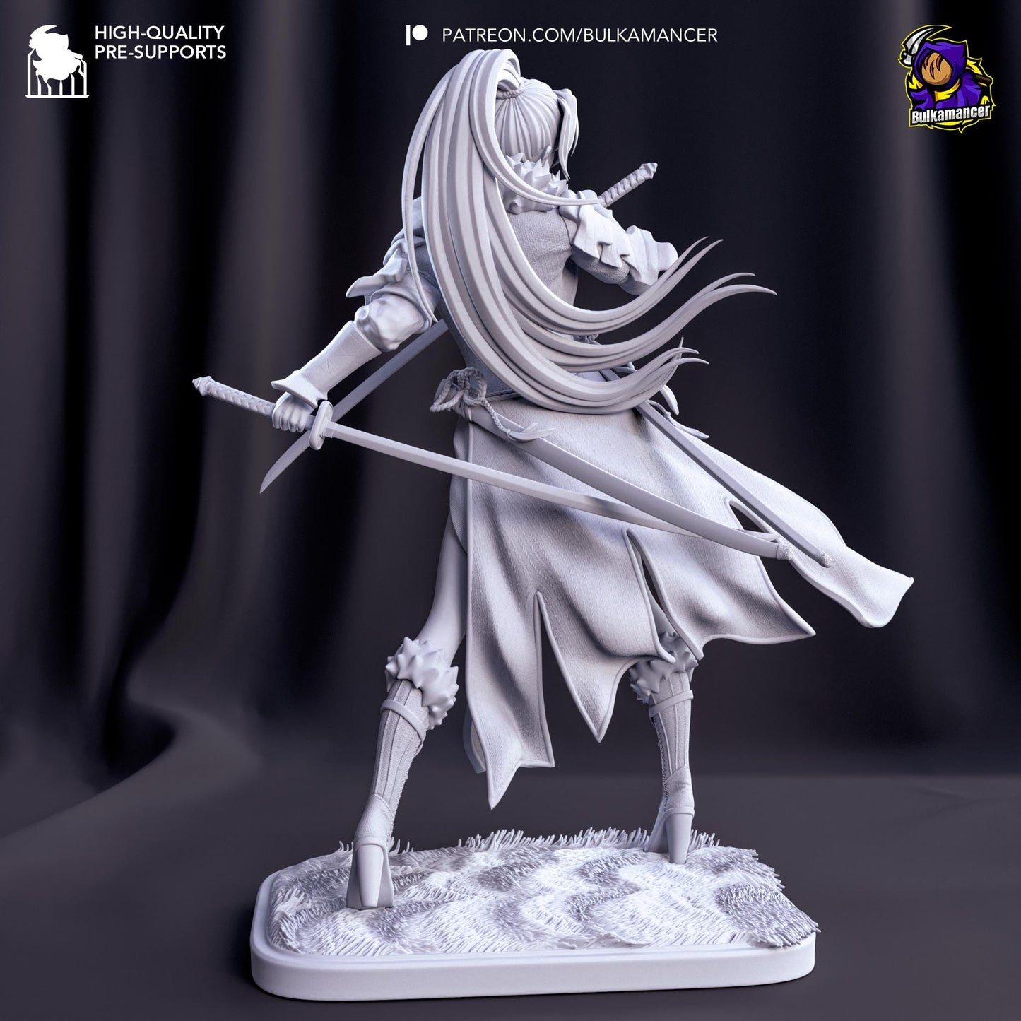 a statue of a woman with a sword