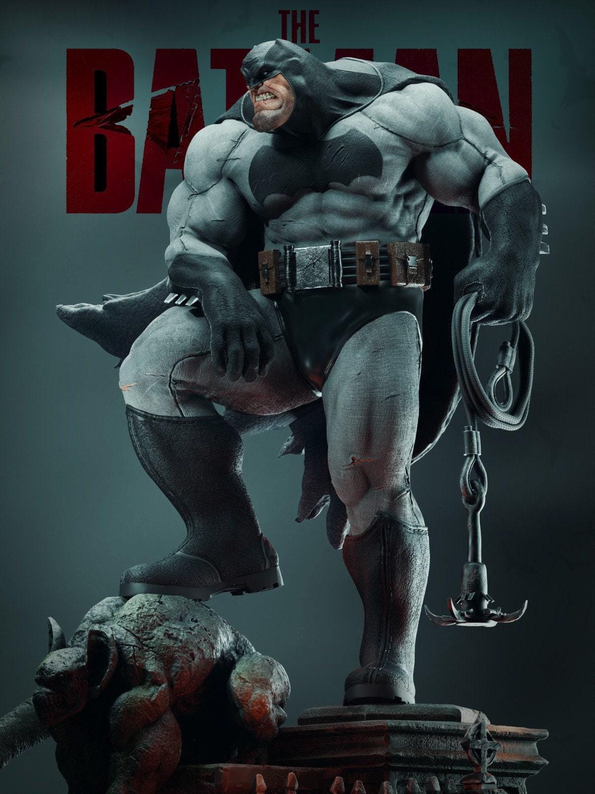 Batman Frank Miller 3D Printed Resin Statue: Iconic Dark Knight Returns Collectible – Premium DC Figure
