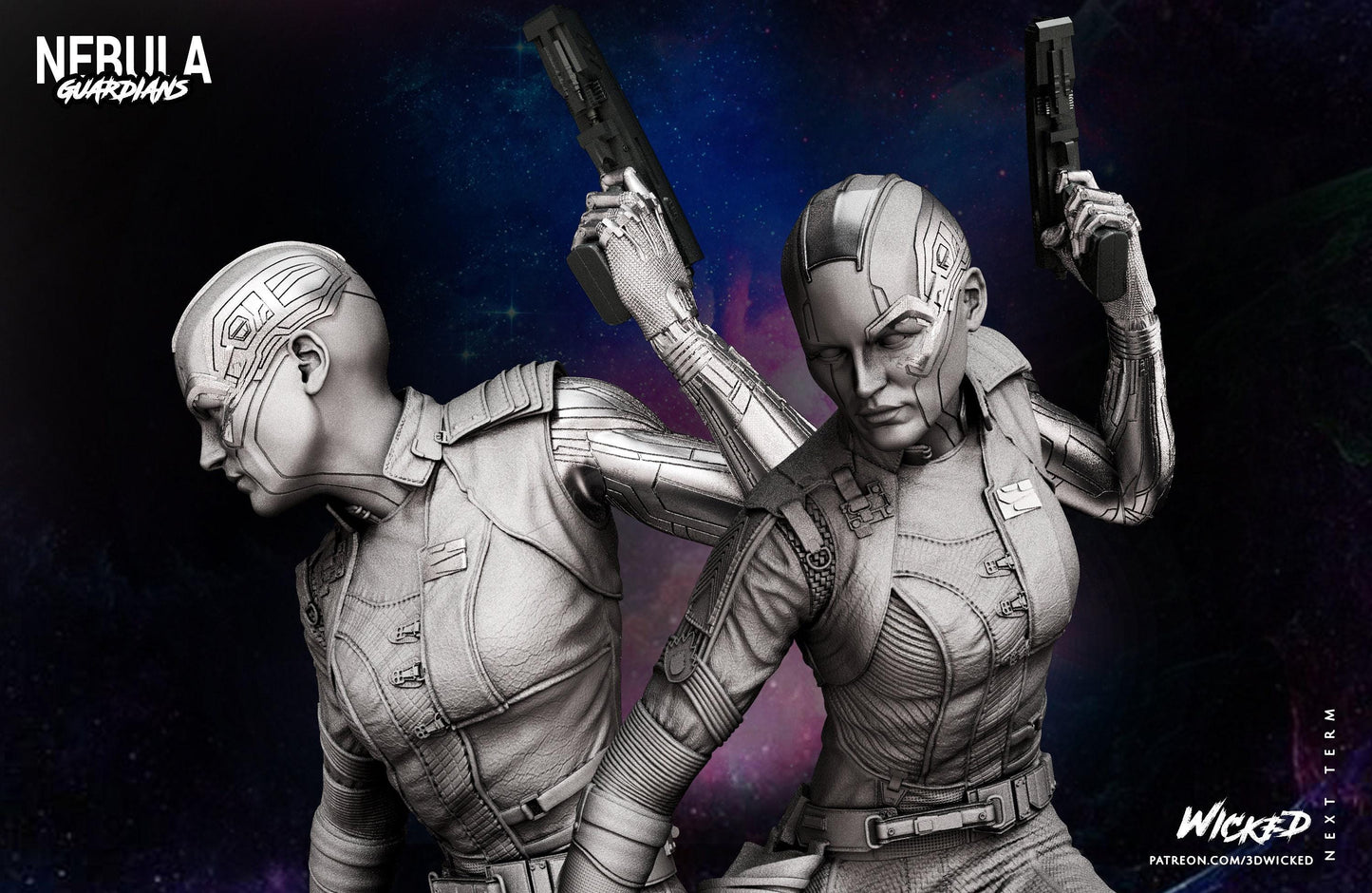 Nebula Collectible Resin Statue – Painted or Unpainted Model Kit for Marvel Fans