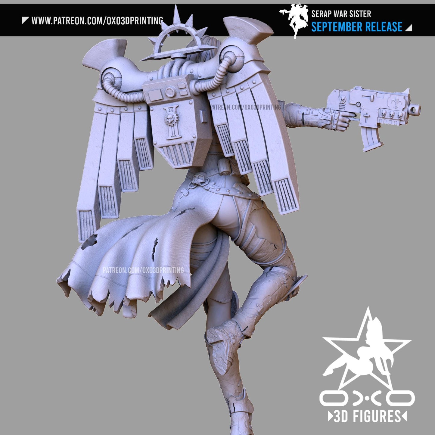 Cosmic Warrior: Space Valkyria 3D Printed Collectible – Epic Sci-Fi Figure (NSFW)