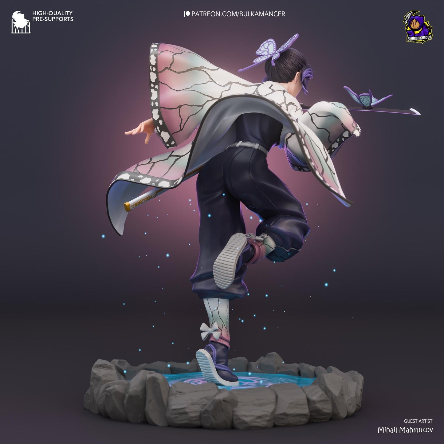 a figurine of a man with a butterfly wings