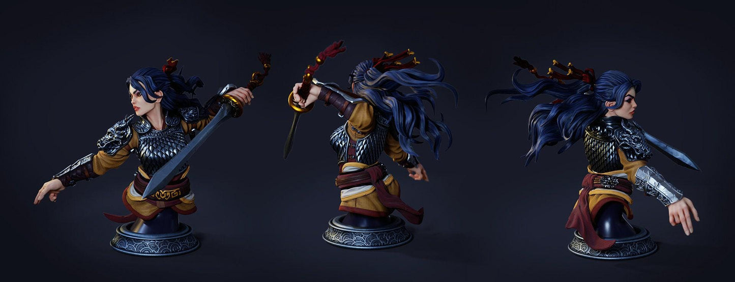 Wen the Warrior 10 cm Collectible Miniature, Tabletop miniatures, Collectible figurines, Pathfinder, Dnd, dungeons and dragons