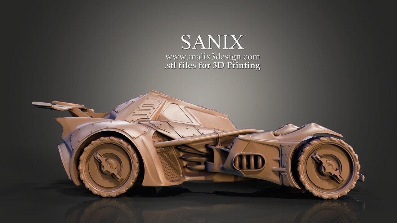 Batmobil 3D Print Collectible: Iconic Gotham City Vehicle Replica