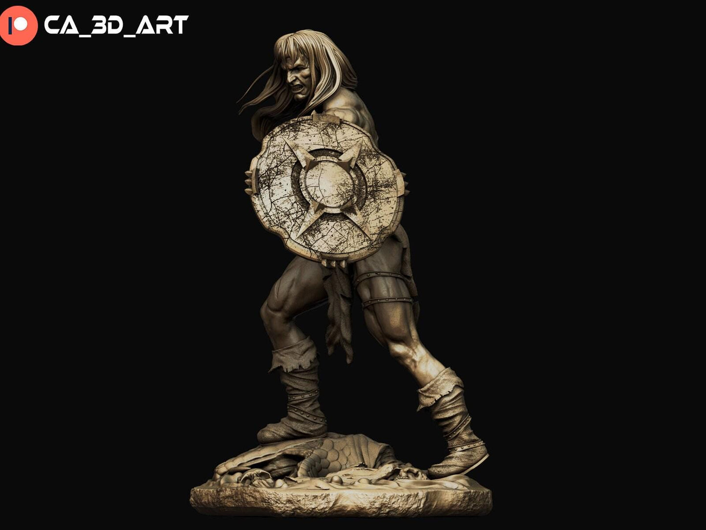 Mighty Conan The Barbarian 3D Printed Collectible Statue – Premium Fantasy Warrior Figure