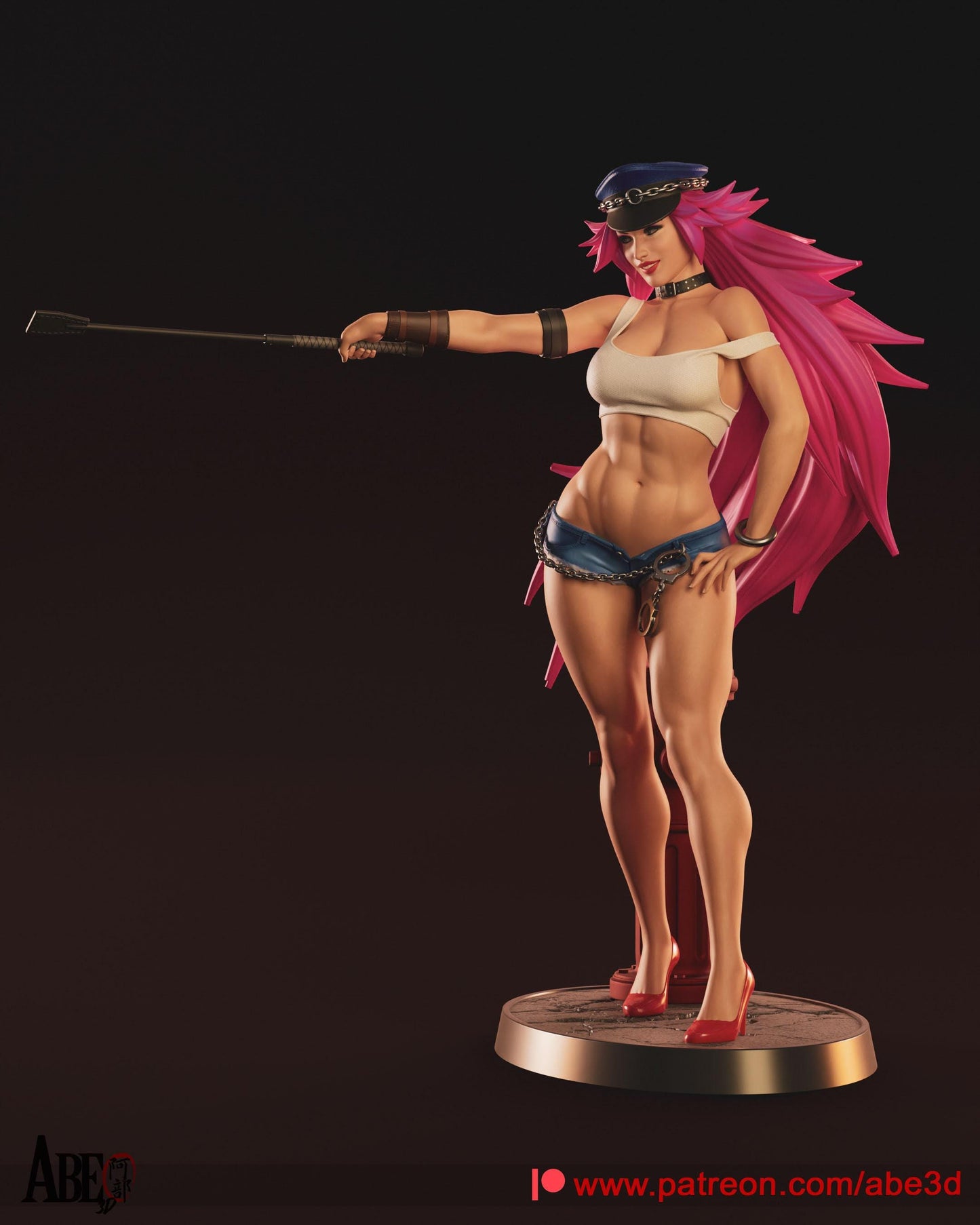 Poison Street Fighter: Dynamic 3D Printed Statue - NSFW Gaming Collectible