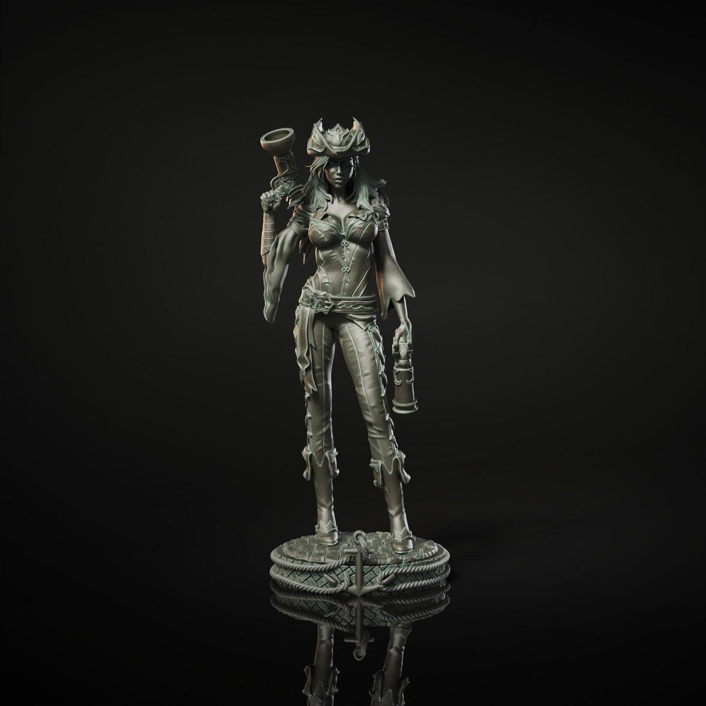 Daring Miss Fortune 3D Printed Resin Statue – League of Legends Collectible Figure with NSFW Option