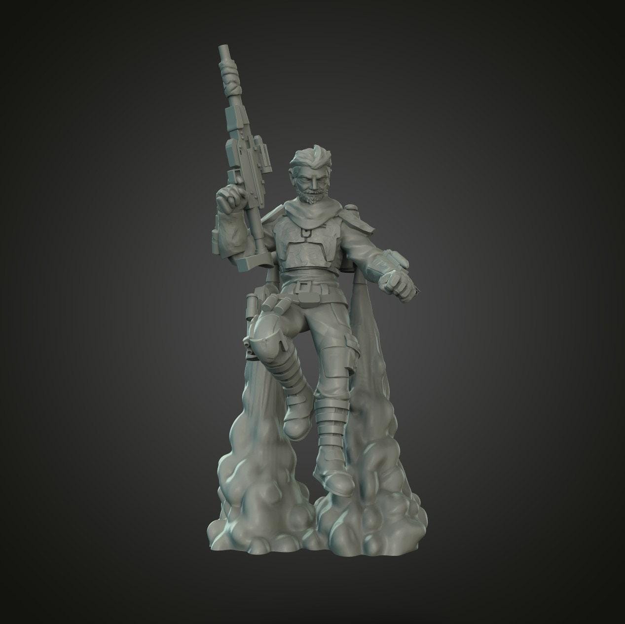Cobb Bounty Hunter Fanart 3D Print Collectible Resin Miniature Star War Statue Figure