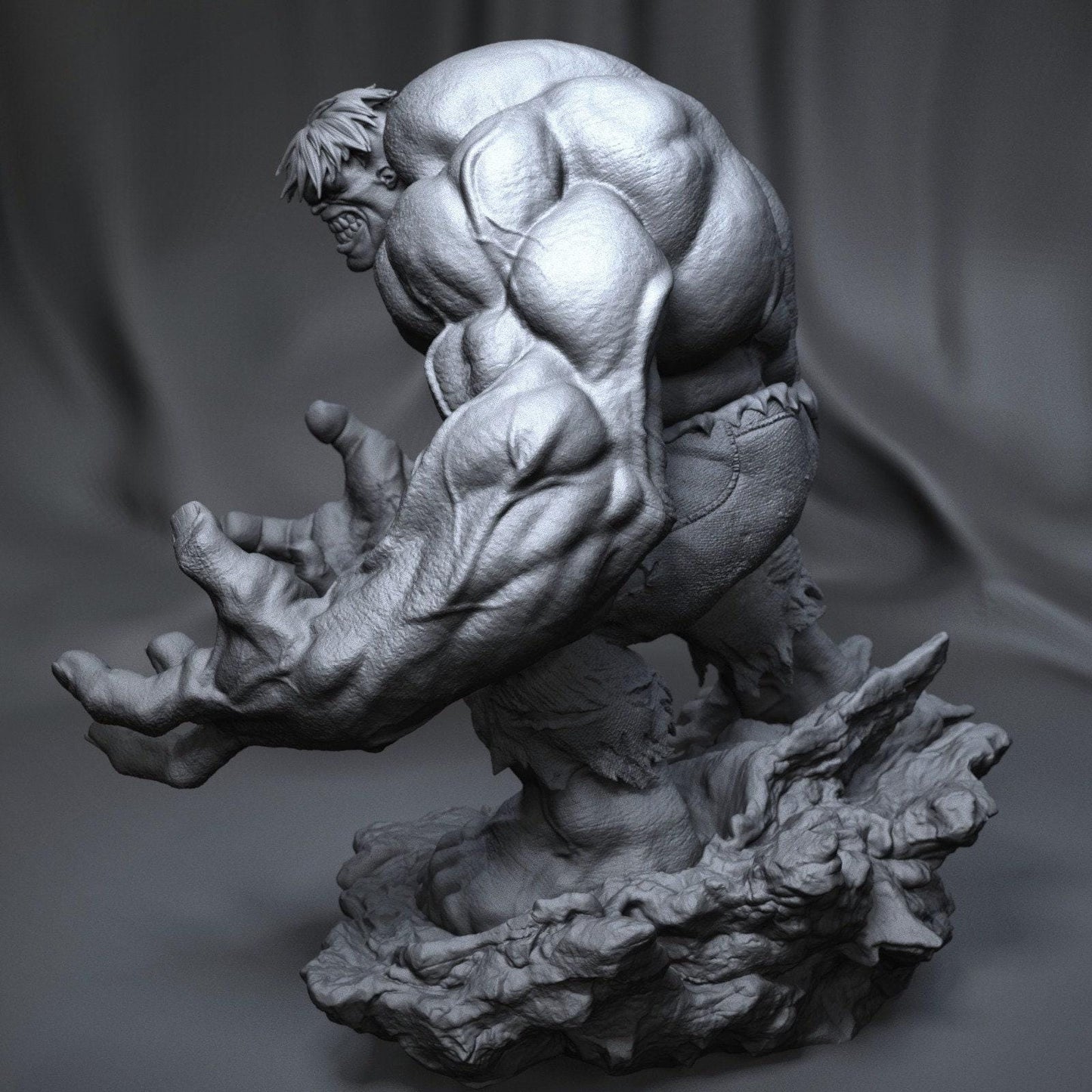 Hulk 3D Print Collectible Statue - Dynamic Marvel Avengers Superhero Figure for Fans