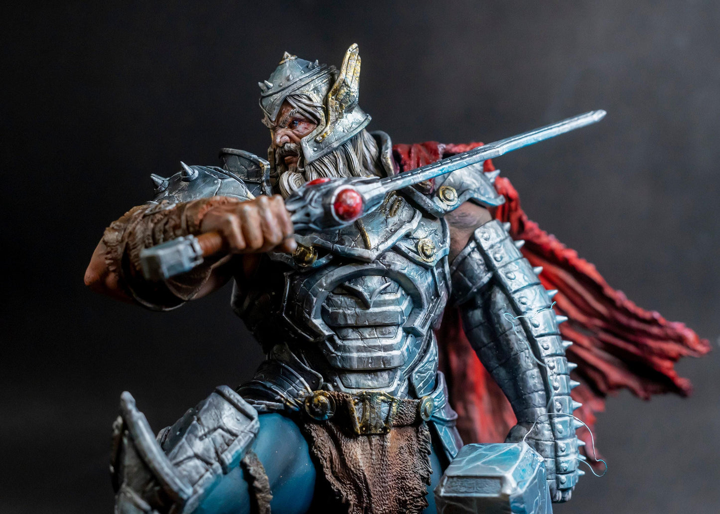 Thor King of Asgard Painted 3D Print Statue: Majestic Marvel Collectible Figure, Detailed God of Thunder Design, Asgard Decor