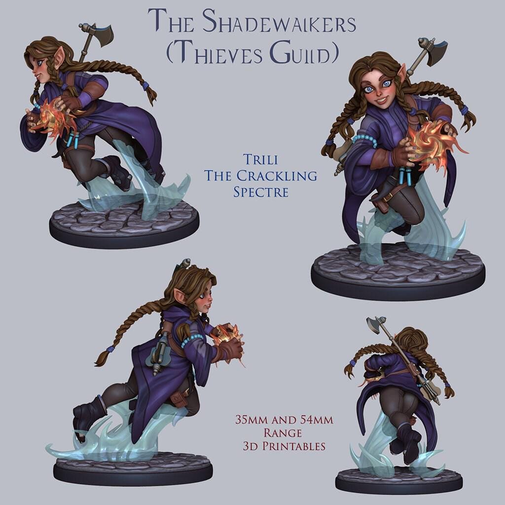 Thieves Guild 3d printed statue Collectible Miniature figure gift idea nsfw pin up unpainted 35 mm scale