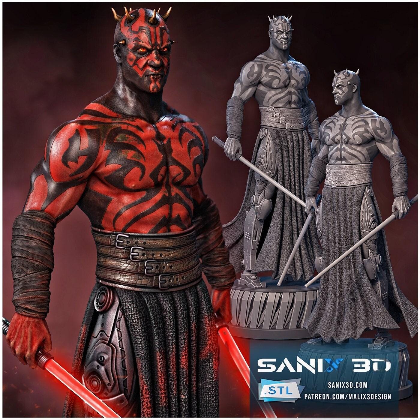 Darth Maul Resin Statue – Hand-Painted Star Wars Collectible