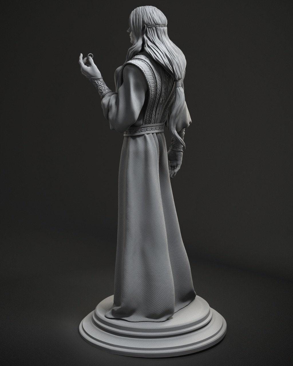 Epic Sauron 3D Printed Collectible Statue | Hand-Painted Lord of the Rings Dark Lord Figure (Fan Art)