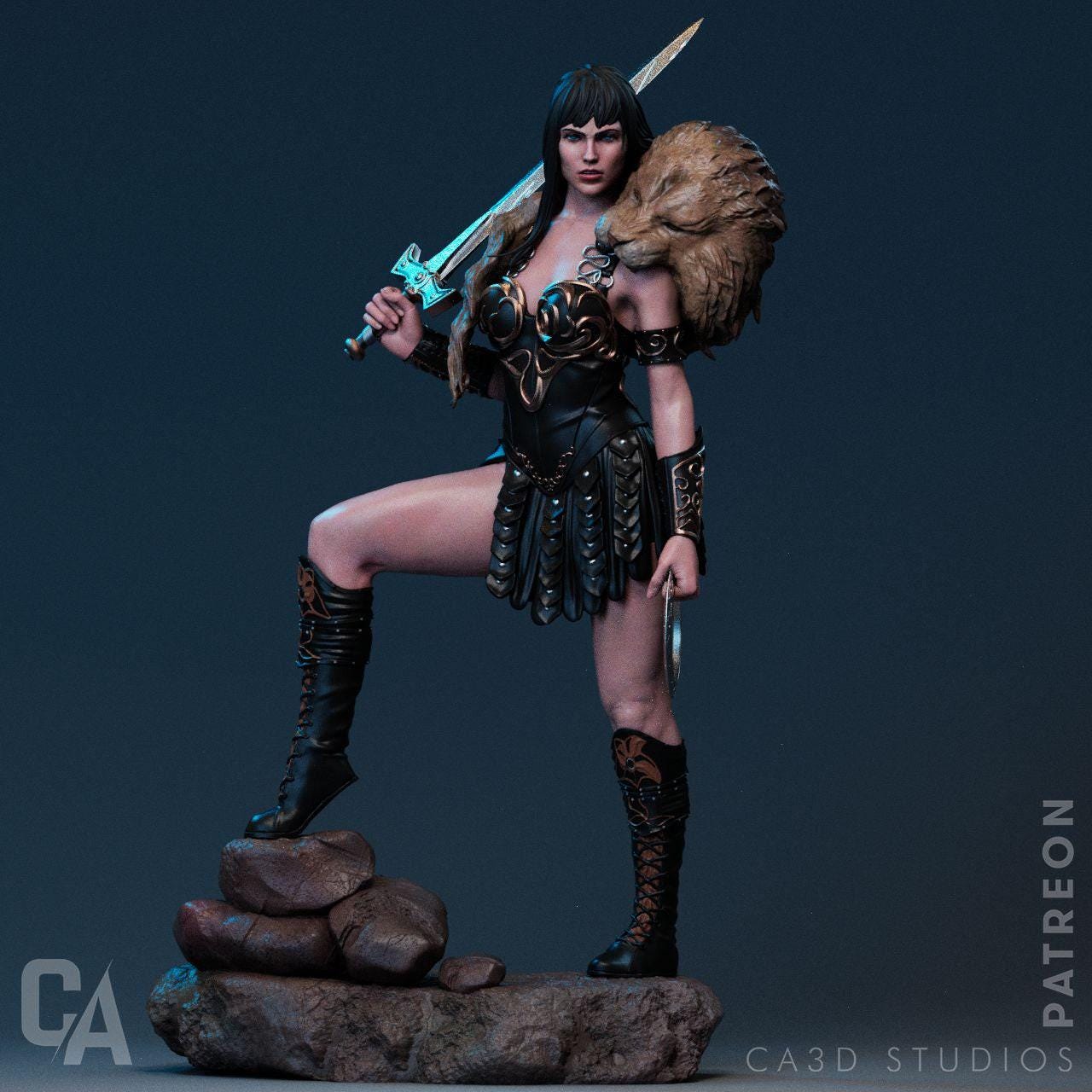 Warrior Princess: Xena Fanart 3D Printed Collectible Statue – Iconic Figure (NSFW)