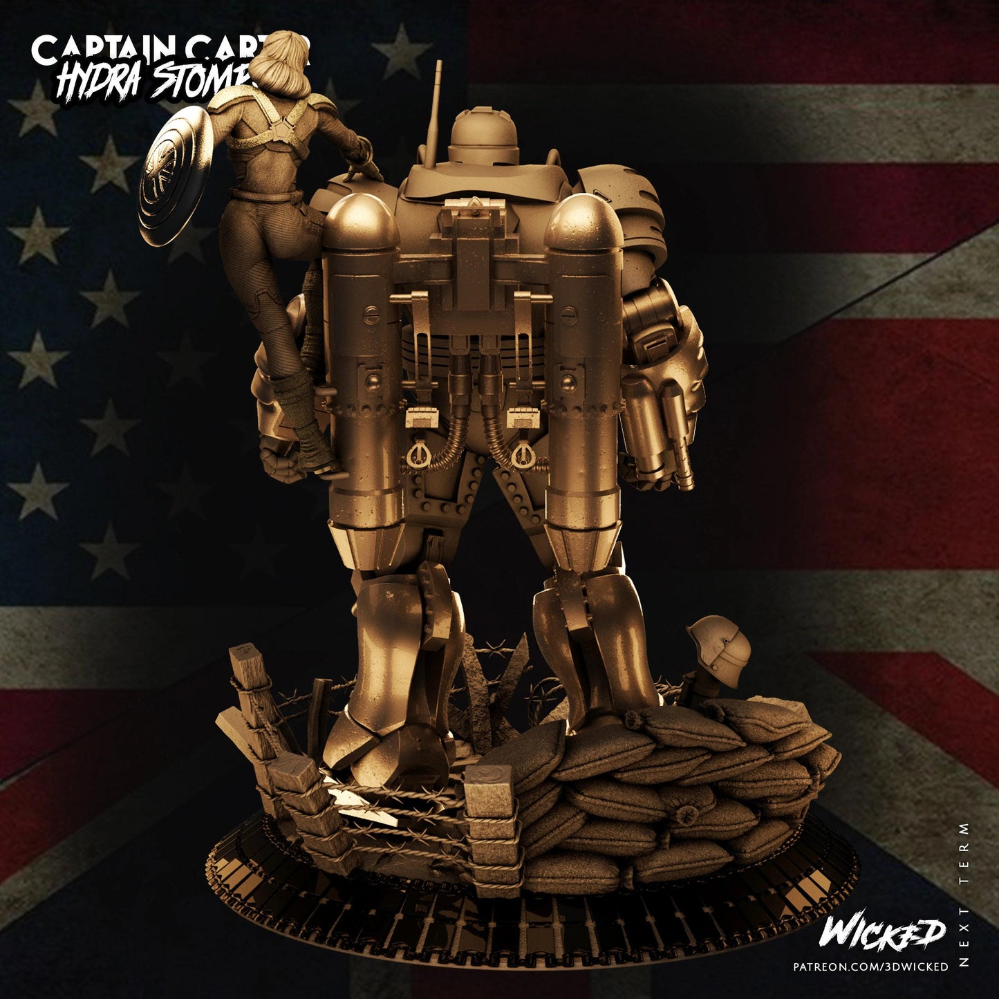 Interstellar Hunter: Carter Diorama 3D Print Collectible Statue – Sci-Fi Masterpiece