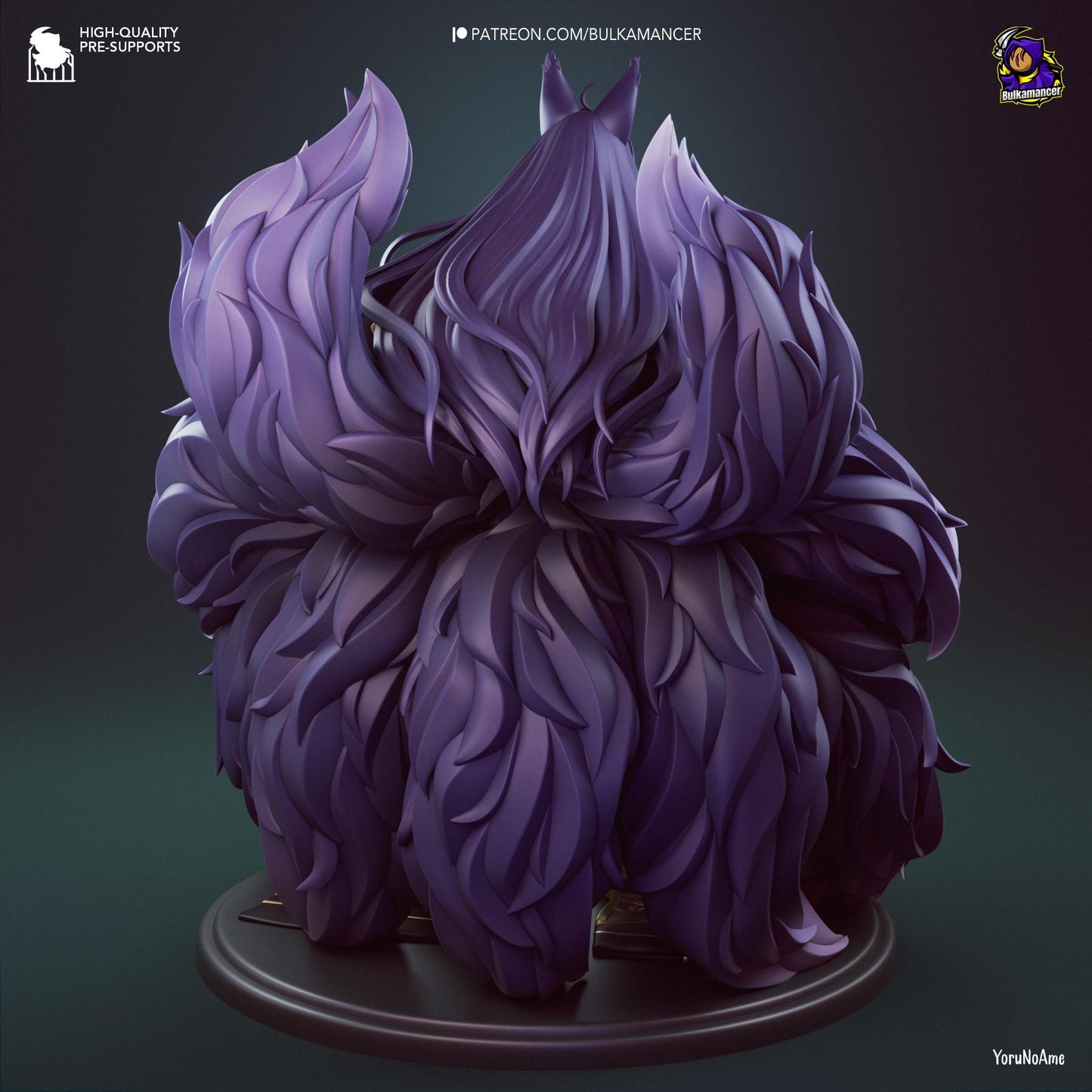 a purple dog is sitting on a pedestal