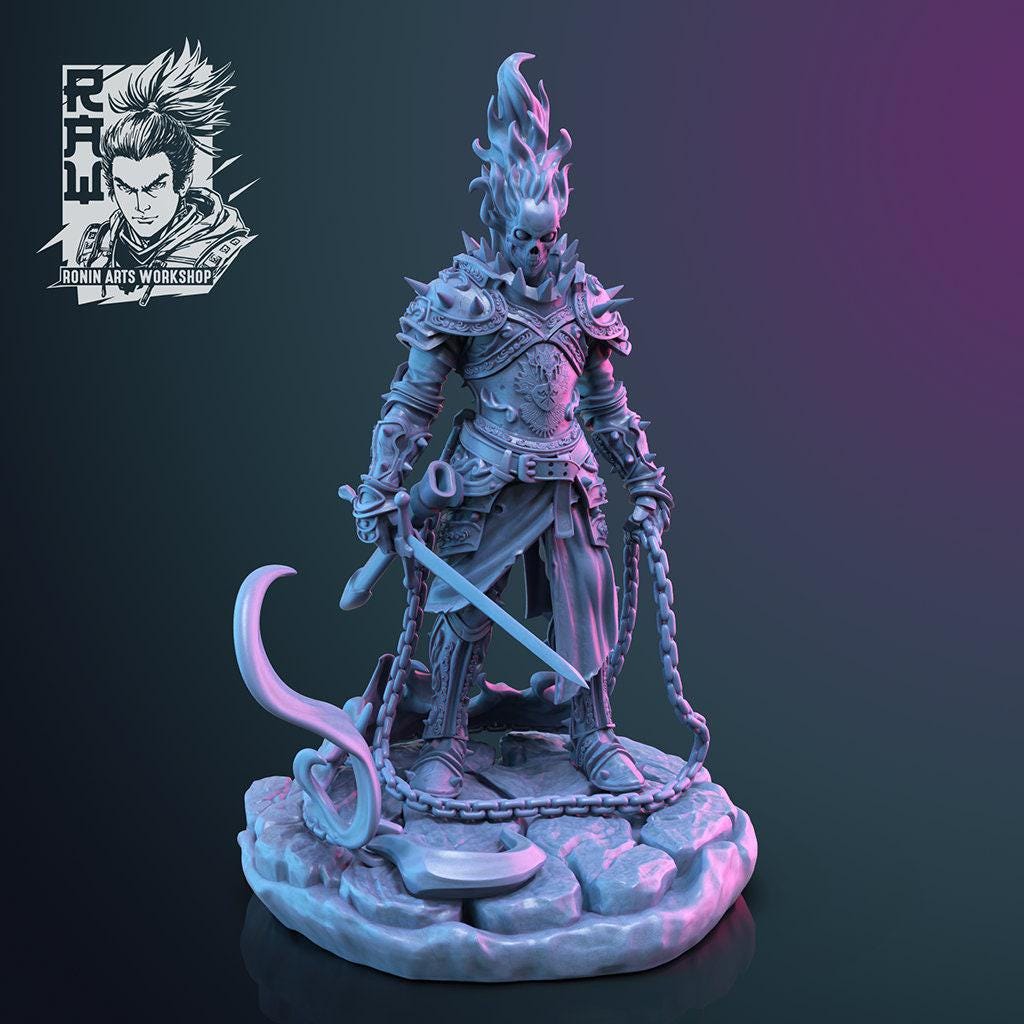 Cursed Vanguard: The Four Horsemen of the Apocalypse - Epic 3D-Printed Miniatures for DnD, Pathfinder, and Tabletop Adventures 35 mm scale