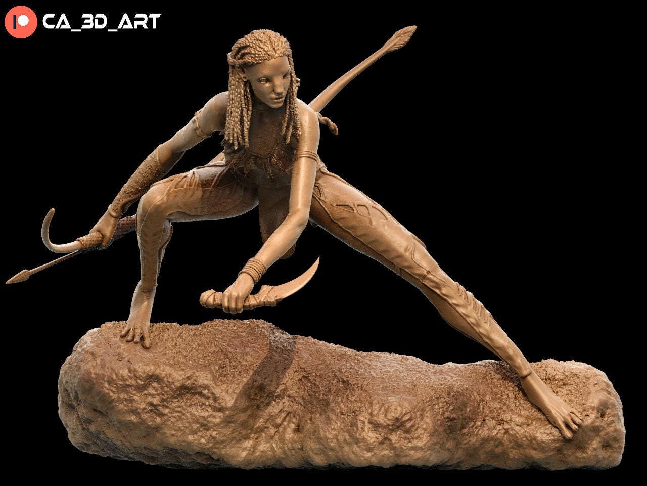 Stunning Neytiri Avatar Fanart Collectible Statue: High-Detail Na'vi Warrior Figure, Optional Ikran Companion