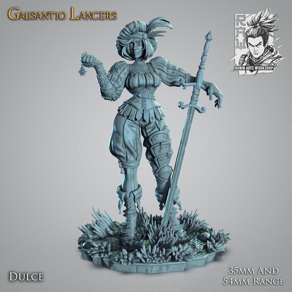 Lancers 3d printed statue Collectible Miniature figure gift idea nsfw pin up unpainted 35 mm scale