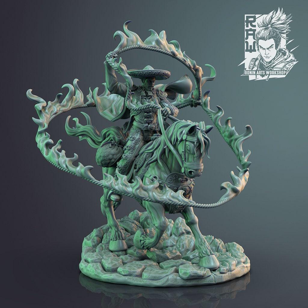 Cursed Vanguard: The Four Horsemen of the Apocalypse - Epic 3D-Printed Miniatures for DnD, Pathfinder, and Tabletop Adventures 35 mm scale