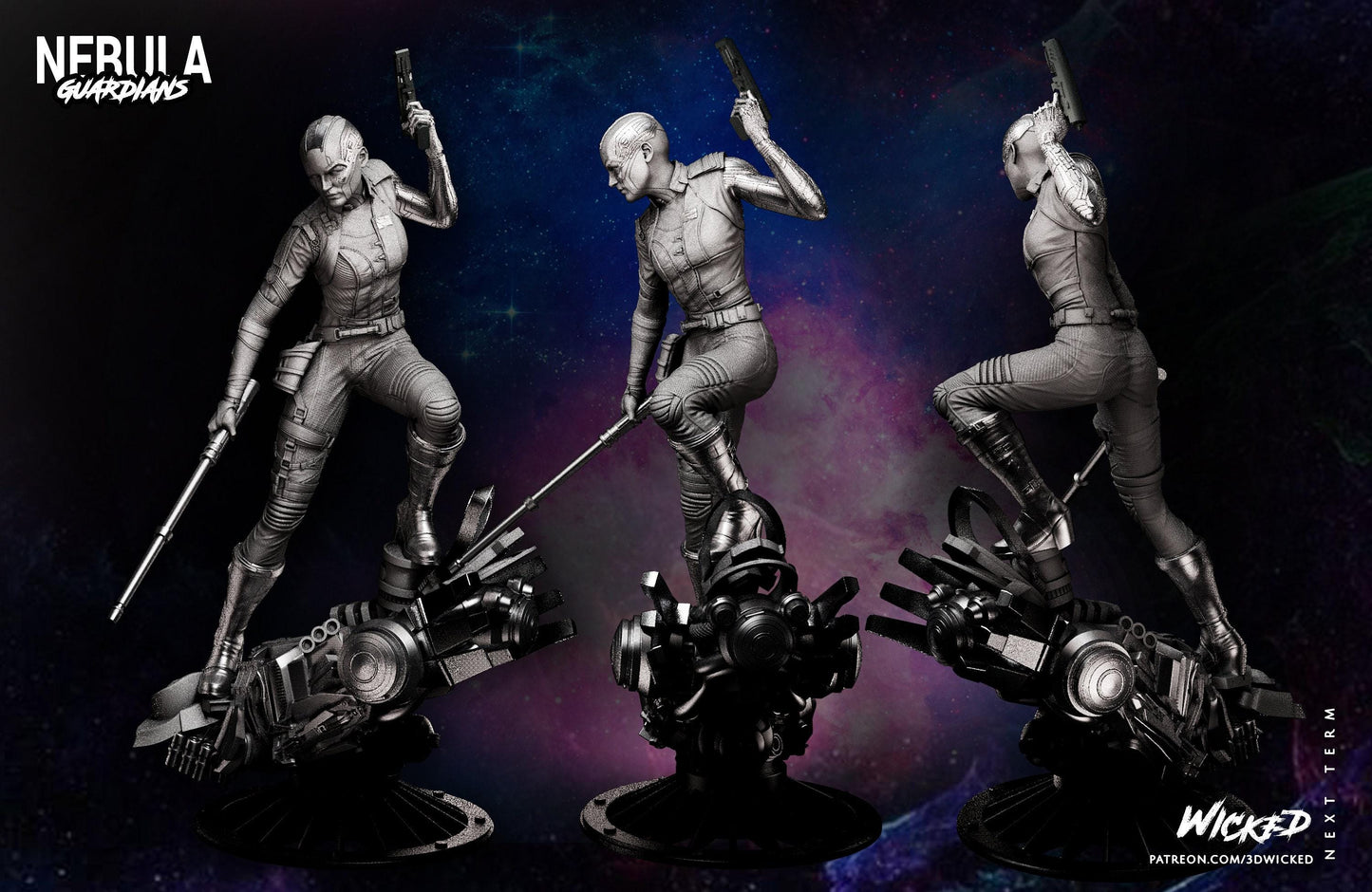 Nebula Collectible Resin Statue – Painted or Unpainted Model Kit for Marvel Fans