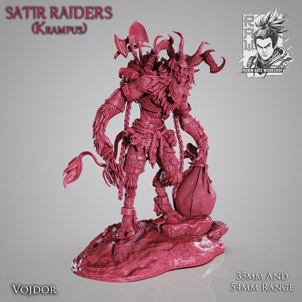 Satyr Rider - Unpainted 35mm & 54mm Miniature - Mythic Creature Figure