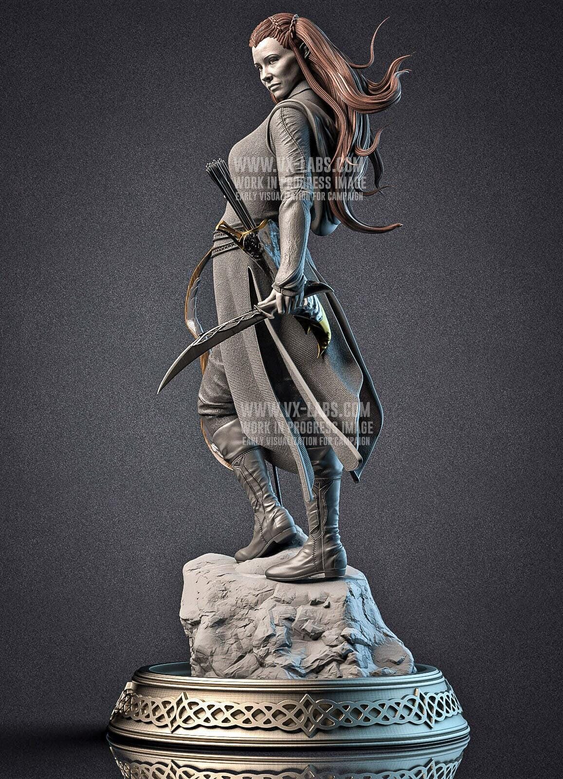 Exclusive Tauriel 3D Printed Statue: Detailed Fantasy Fan Art Collectible - Optional NSFW Variant Available