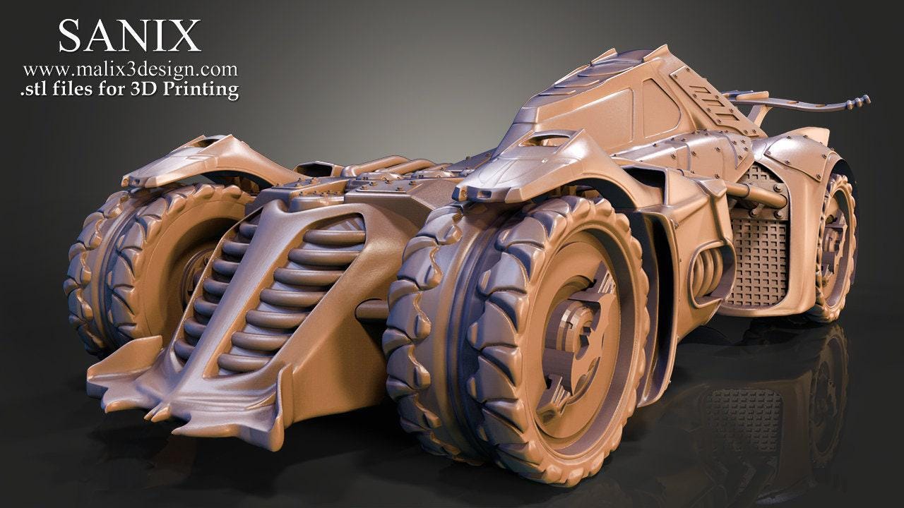 Batmobil 3D Print Collectible: Iconic Gotham City Vehicle Replica