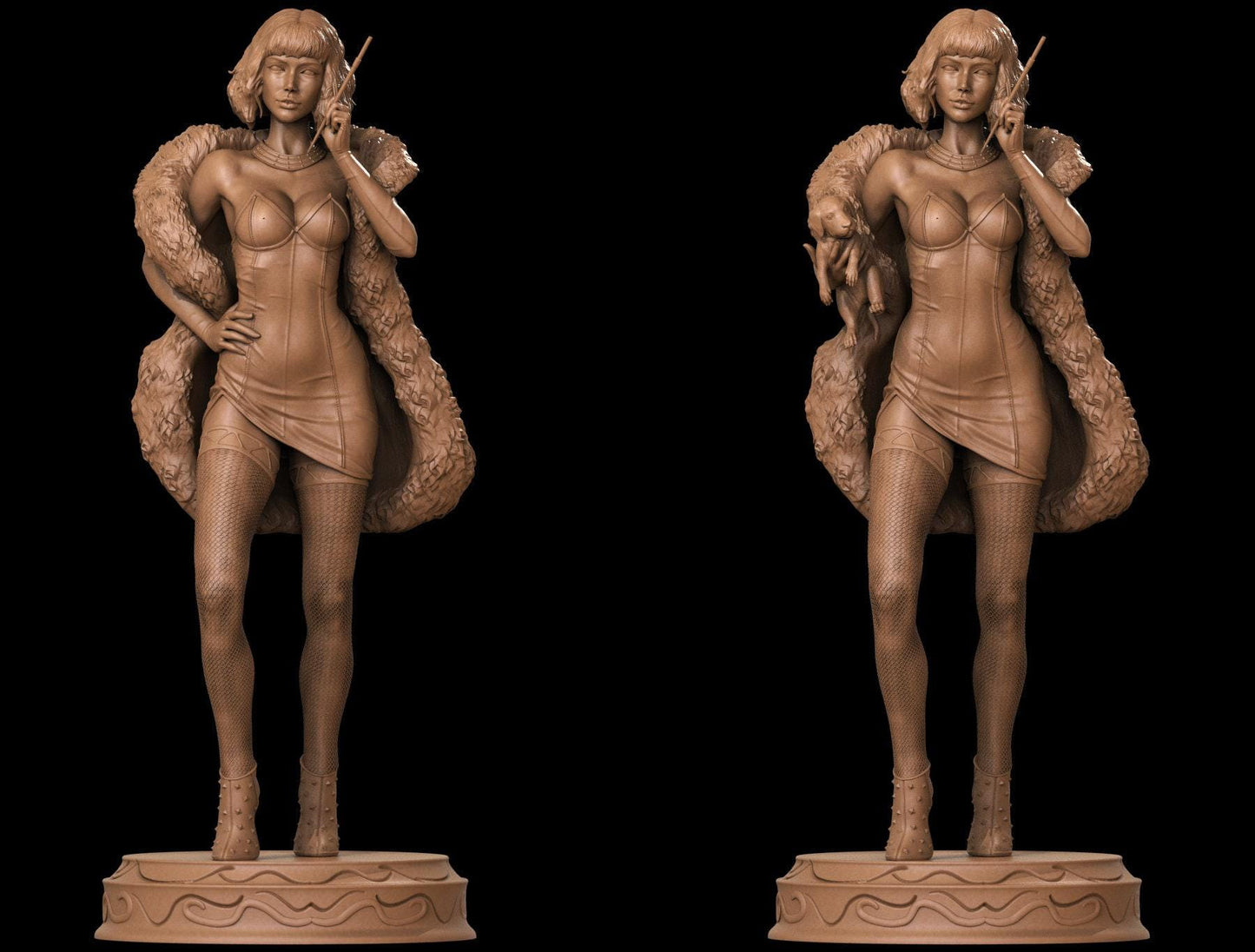 Chic Cruella Collectible Statue: Premium Disney Villainess Figure with Optional NSFW Variant