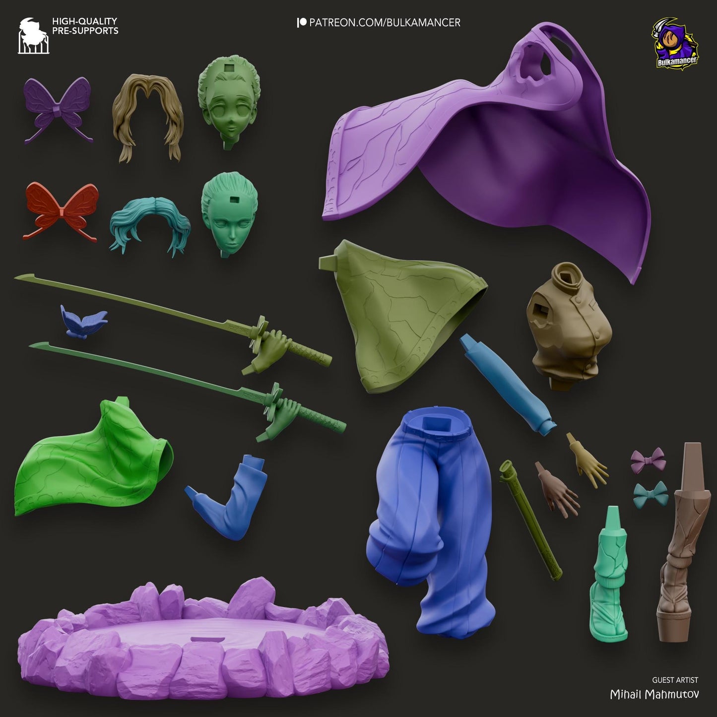 a bunch of different items that are on a table