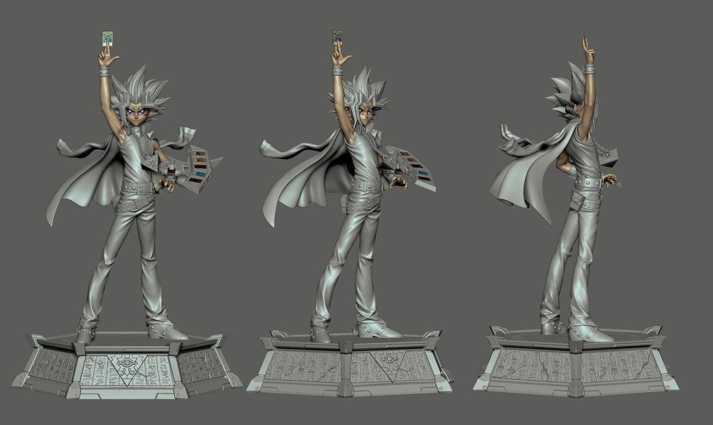 Yugi Muto: Iconic 3D Printed Resin Statue Collectible - Yu-Gi-Oh! Fanart