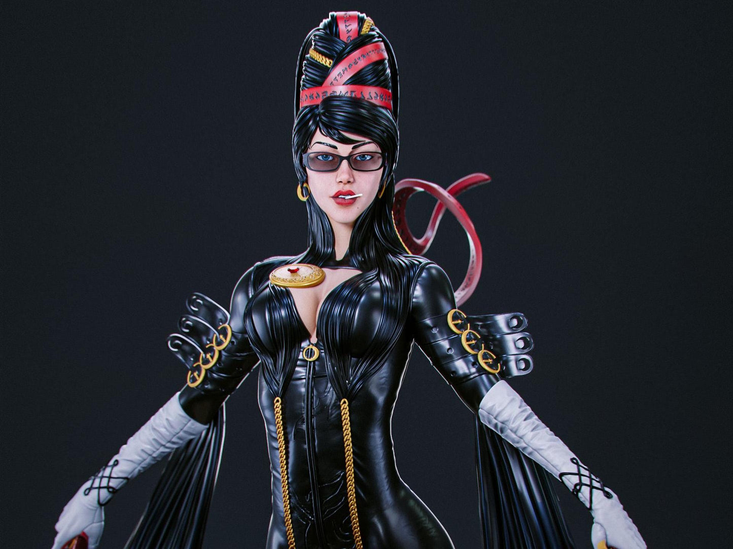 Bayonetta Hand-Painted 3D Resin Statue - Ready-to-Display Mystic Siren, Umbra Witch Art, Bayonetta Series Collectible, Scsle 1:10