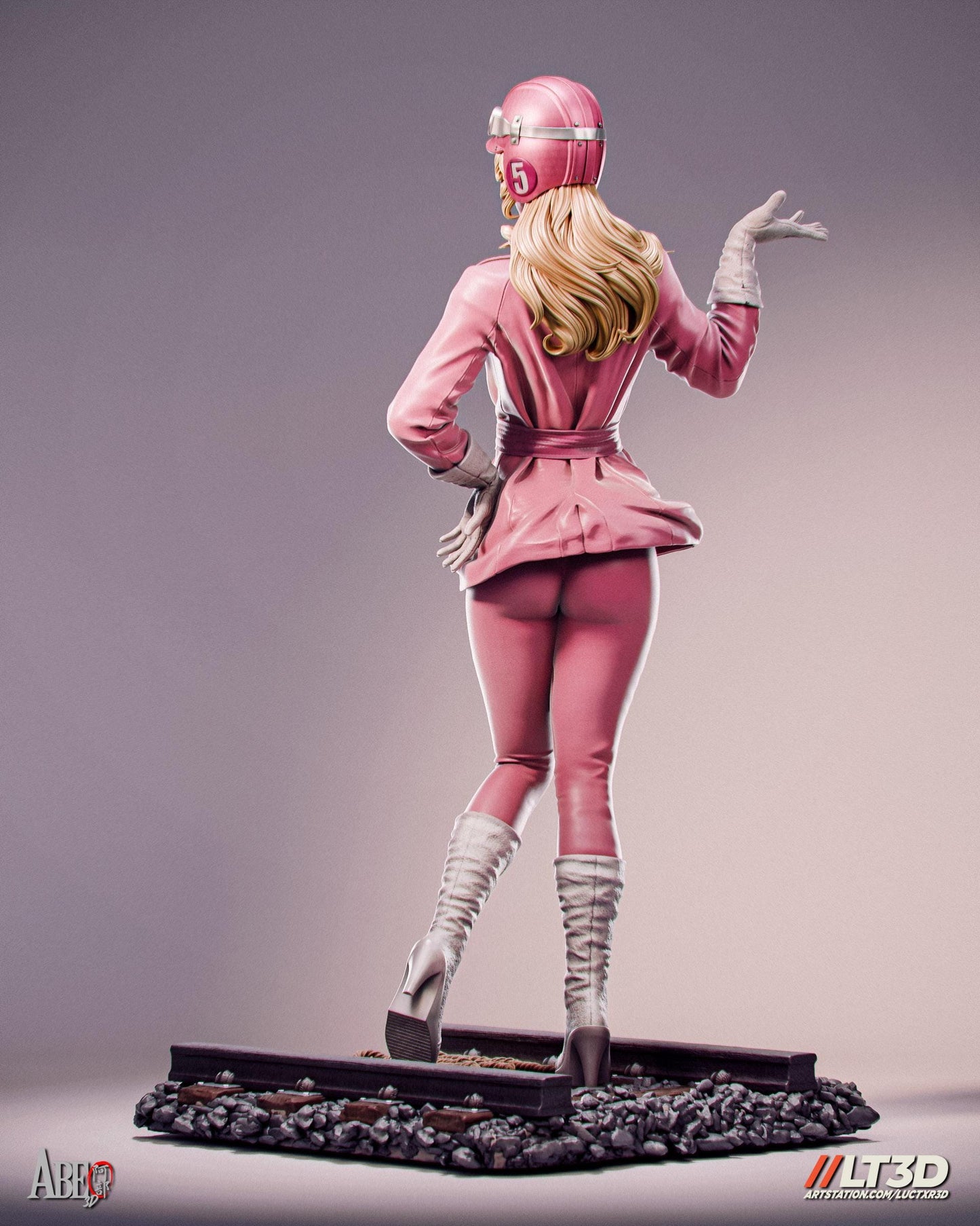Penelope Pitstop Collectible 3D Resin Figure | Hand Painted or Unpainted Wacky Races Statue