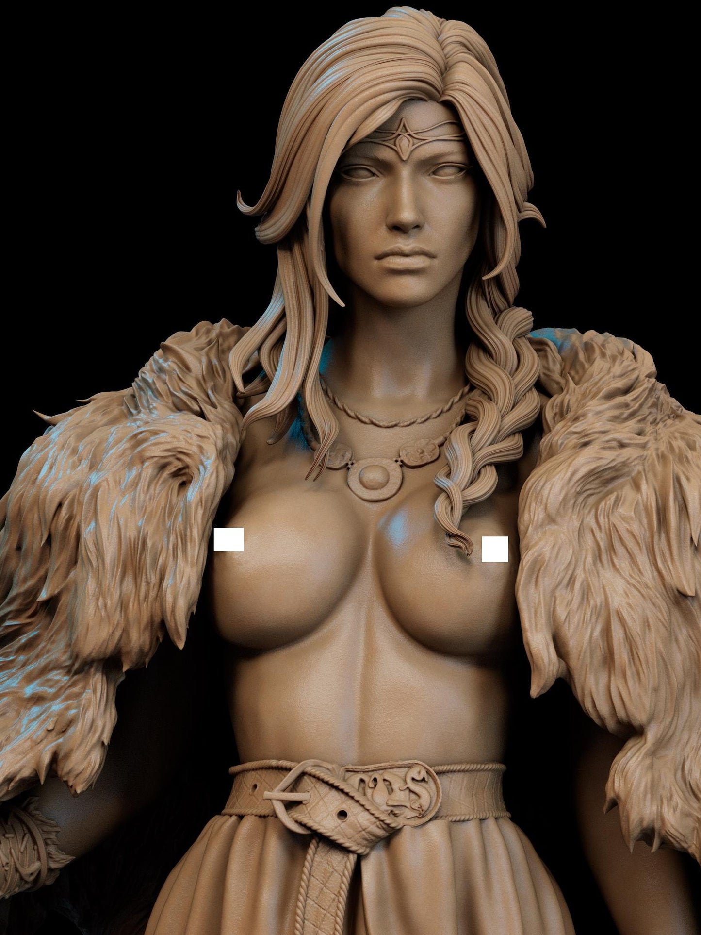 Freja: Hand-Painted 3D Resin Figure - NSFW Collectible Goddess Statue