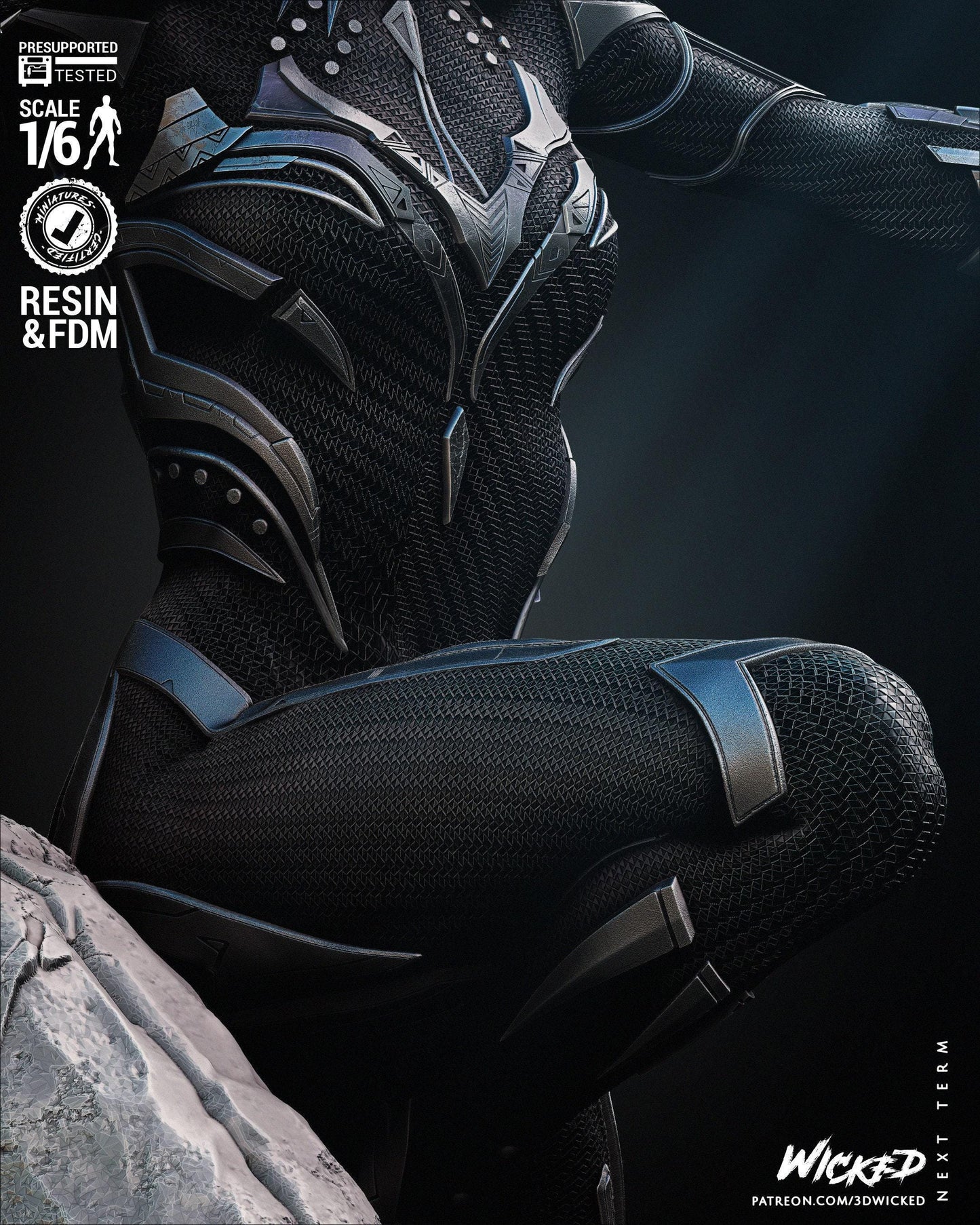 Black Panther 3D Print Collectible: Wakandan King & Hero Statue