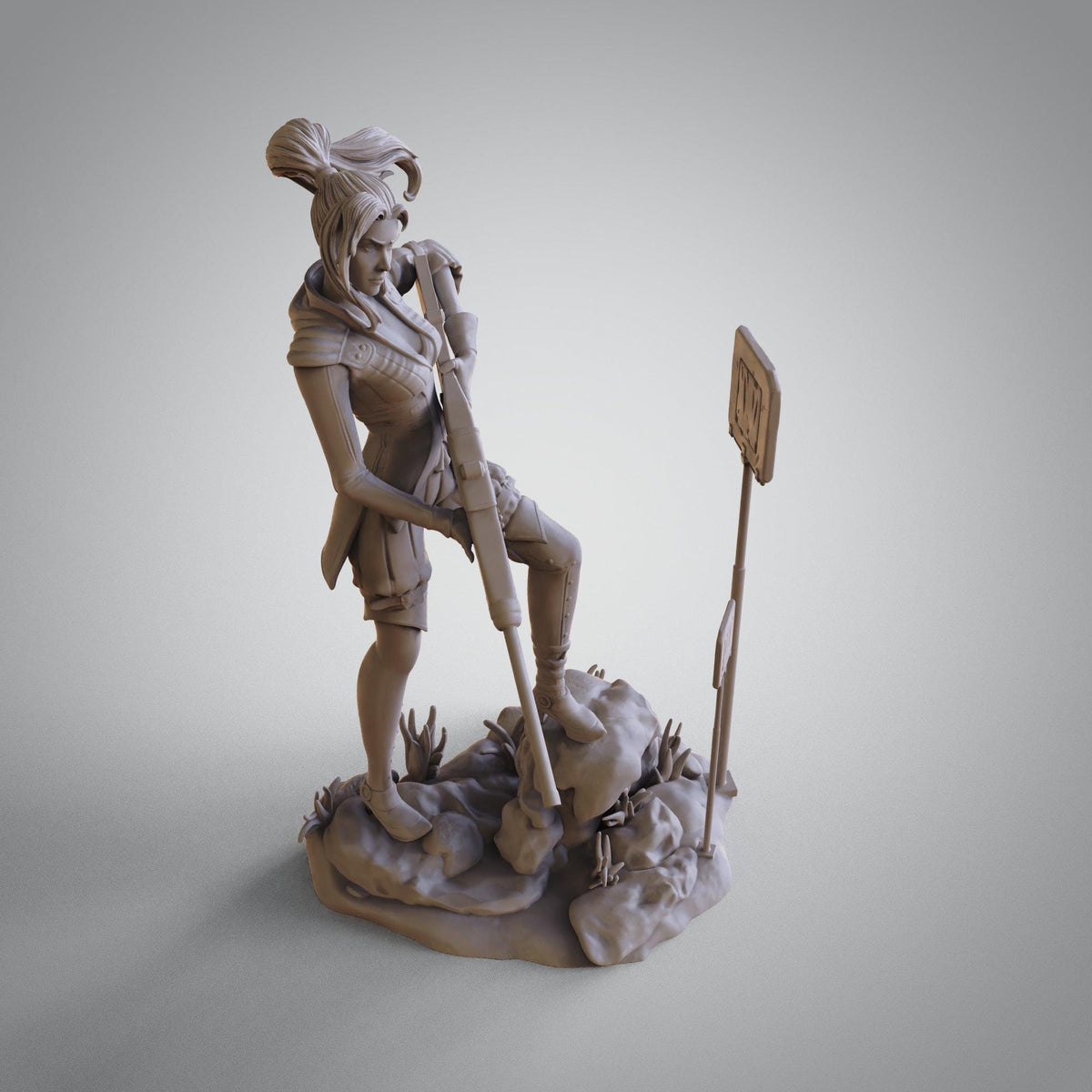 Arcane Caitlyn Kiramman Collectible Resin Statue – Painted or Unpainted Model Kit