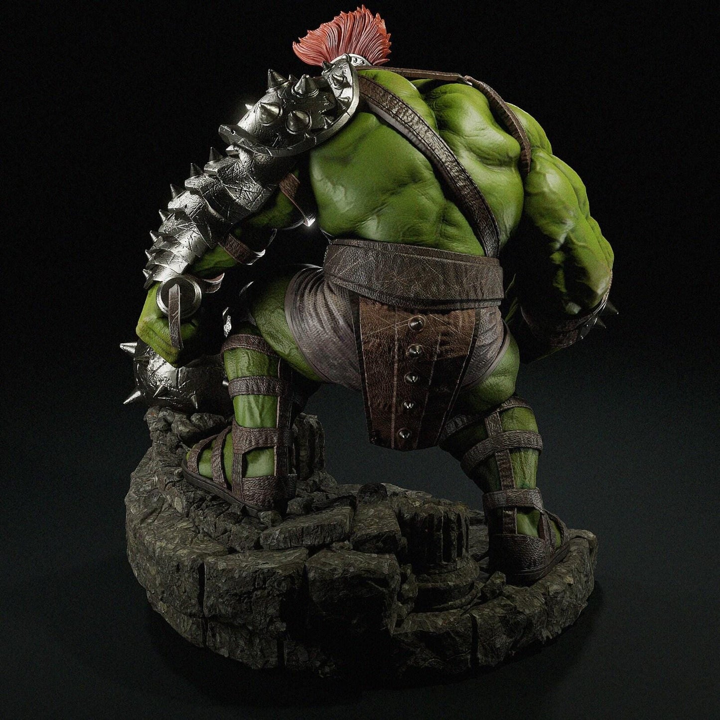 Unstoppable Hulk Gladiator 3D Printed Collectible Statue - Marvel Comics Hero Figure
