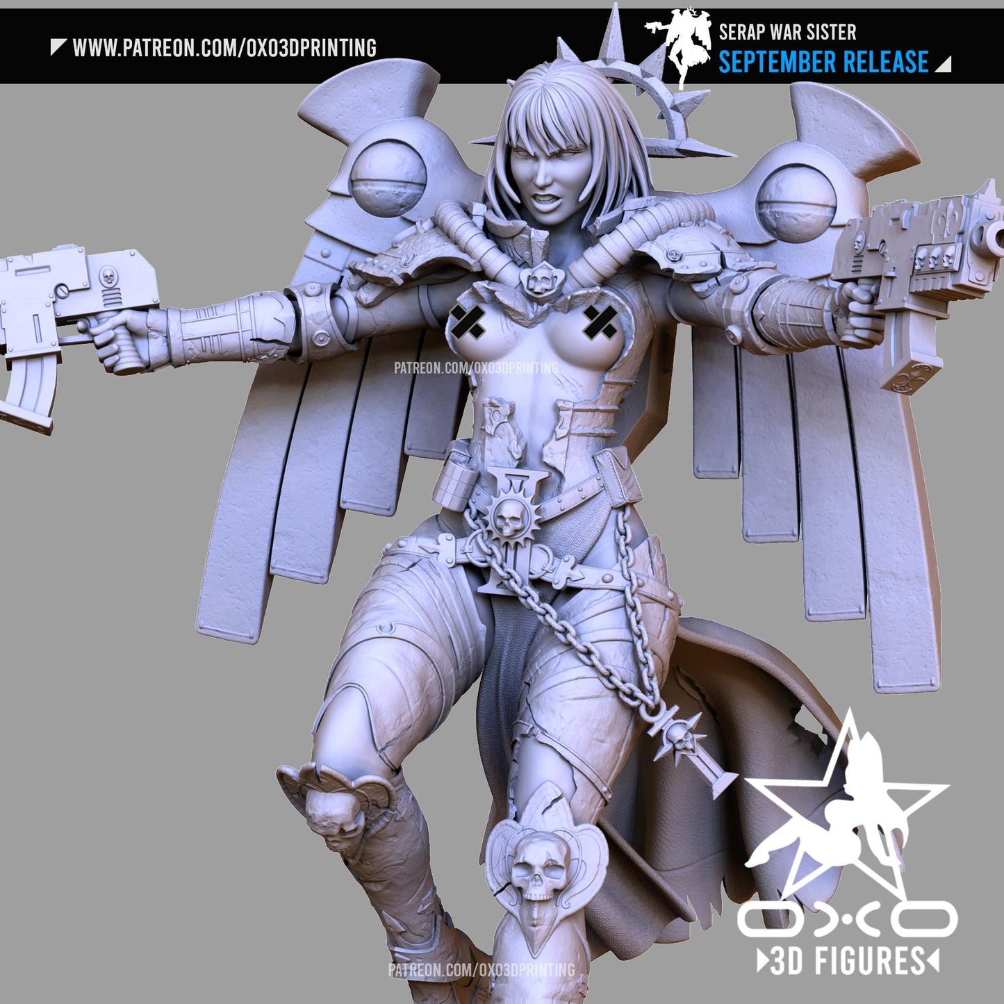 Cosmic Warrior: Space Valkyria 3D Printed Collectible – Epic Sci-Fi Figure (NSFW)